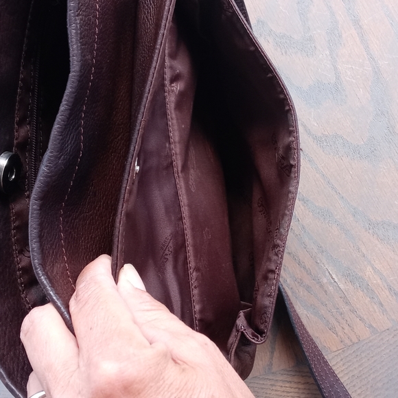 FOSSIL BROWN LEATHER CROSSBODY BAG/PURSE - Picture 7 of 7